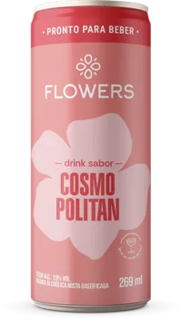 Lata Flowers drink sabor Cosmopolitan