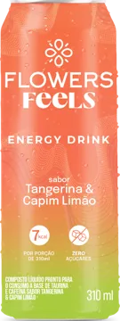 Lata Flowers Feels sabor Tangerina & Capim Limão